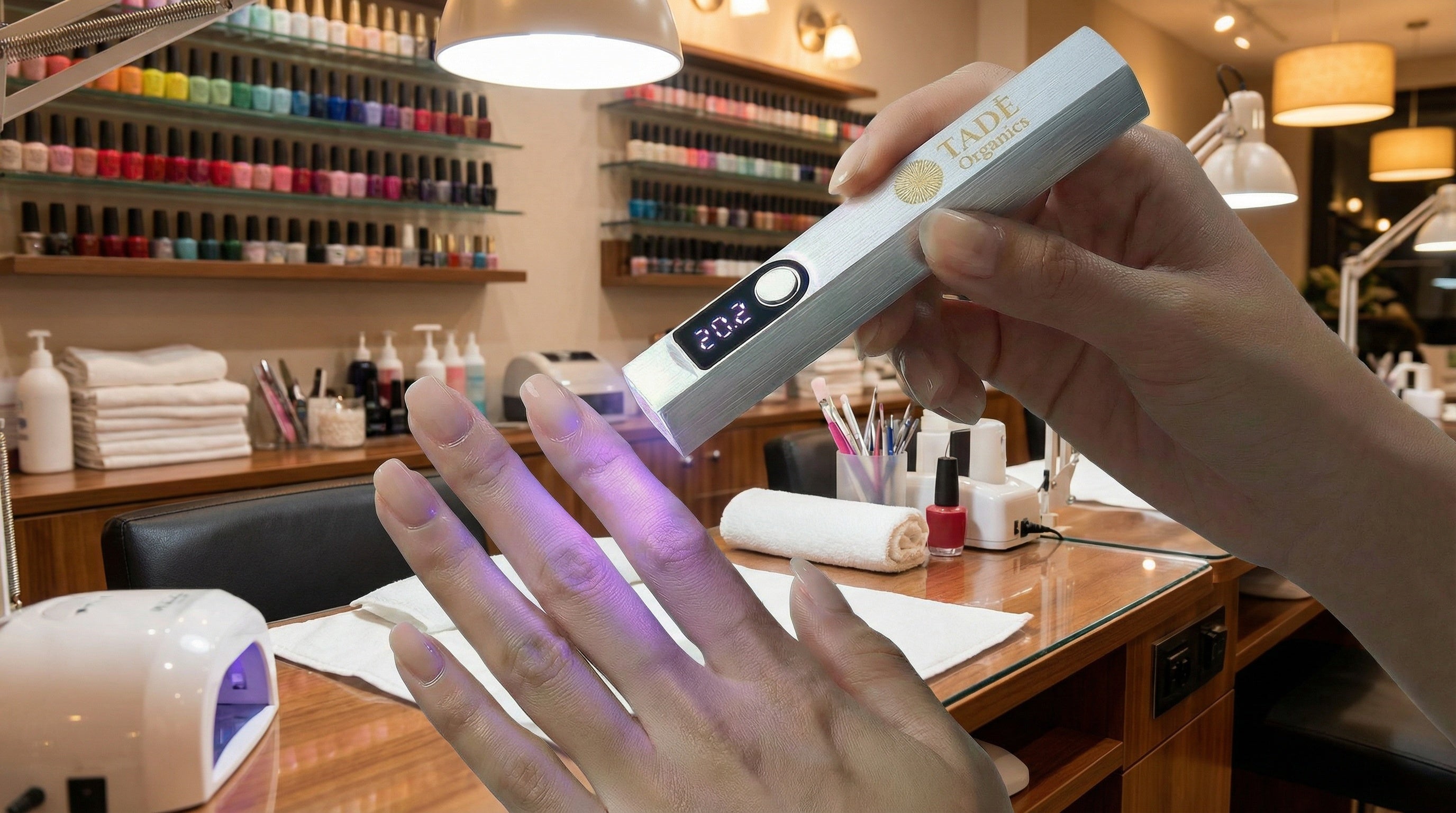 Tade Organics Wireless portable Nail Gel Light Dryer Mini UV Led Nail Lamp