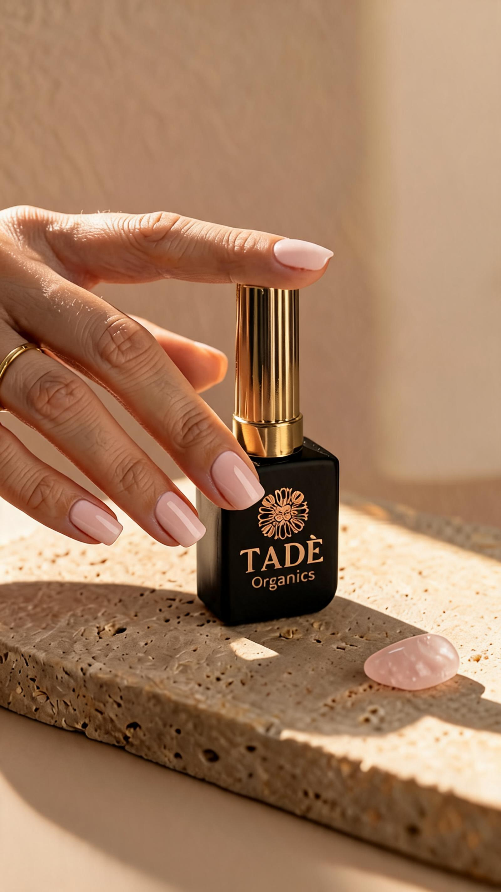 Tadè Organics Sugar Pink , Plant Based, Non Toxic Gel Nail Polish