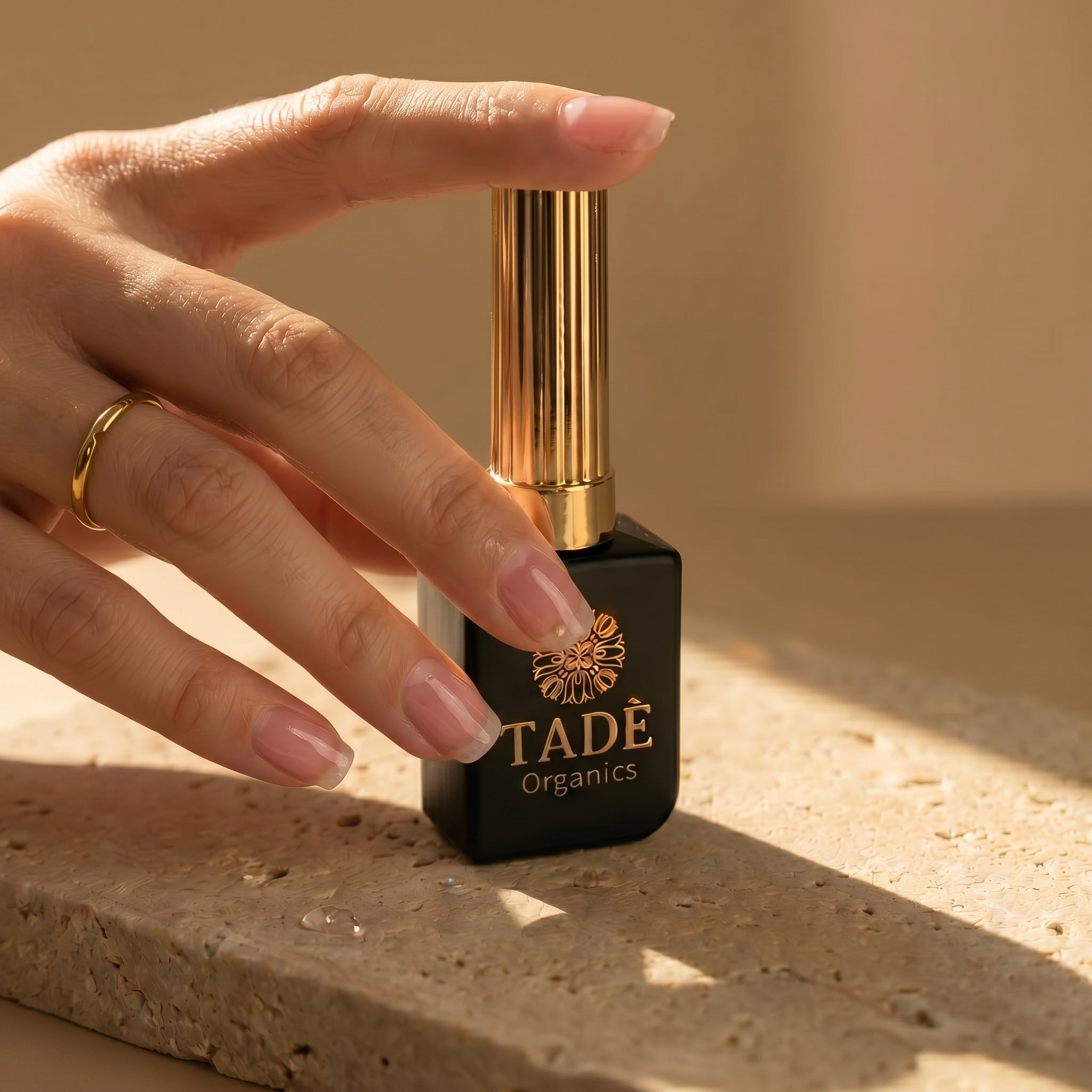 Tadè Organics Clear Pink, Plant Based, Non Toxic Gel Nail Polish