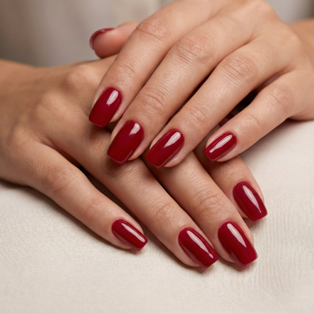 Tadè Organics Cherry Red, Plant Based, Non Toxic Gel Nail Polish